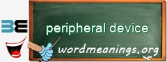 WordMeaning blackboard for peripheral device